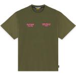 Magliette & T-shirt scontate verde oliva XXL di cotone a girocollo per l'autunno mezza manica con scollo rotondo per Donna IUTER 