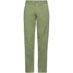Pantaloni regular fit verde militare di cotone tinta unita per Uomo IUTER 