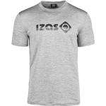 T-shirt tecniche grigie L in poliestere traspiranti mezza manica per Uomo Izas 