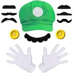 Cappelli scontati verdi XS traspiranti di Carnevale per Uomo Super Mario Luigi 