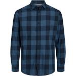 Camicie scozzesi scontate classiche blu 10 anni in twill per bambino Jack Jones di Dressinn.com 
