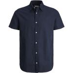 Jack & Jones Linen Short Sleeve Shirt Blu S Uomo
