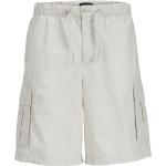 Pantaloni cargo scontati bianchi M di cotone per l'estate per Uomo Jack Jones 