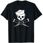 Jackass Sailor Skull & Crossbones Logo Maglietta