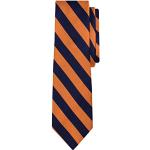 Jacob Alexander Stripe Woven Boys Regular College Striped Tie - Orange Navy