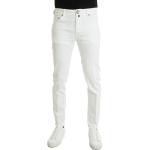 Jeans bianchi di cotone 5 tasche per Uomo 