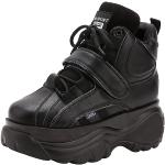 Sneakers alte larghezza E casual nere numero 37 di cotone chiusura velcro traspiranti per Donna Jamron 