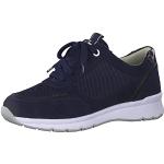 Sneakers larghezza E casual blu navy numero 36 con tacco da 5 cm a 7 cm platform per Donna Jana 