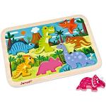 Puzzle di legno a tema dinosauri per bambini dinosauri per età 2-3 anni Janod 