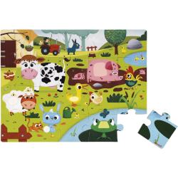 Janod Tactile Puzzle puzzle Farm Animals 2 y+ 20 pz