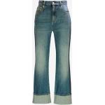 Jeans blu S di tessuto sintetico a vita alta per Donna Alexander McQueen 