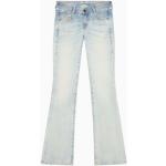 Jeans blu chiaro M di cotone a vita bassa per Donna Diesel 