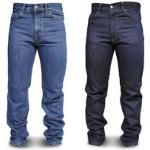Jeans classici blu scuro XXL di cotone a vita alta per Uomo Carrera 