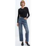 Jeans blu scuro XS di cotone a vita alta per Donna Mango 