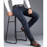 Jeans elasticizzati casual neri di cotone per l'autunno per Uomo 