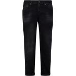 Jeans neri di cotone a vita bassa Dondup George 