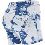 Jeans shorts push up WR.UP® in denim ecologico tie dye
