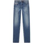 Jeans stretti blu di cotone per Uomo Diesel 