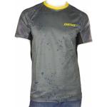 T-shirt tecniche grigie S in poliestere con scollo a V mezza manica per Uomo 