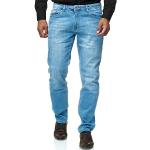 JEEL Jeans da Uomo, Regular-Fit, Taglio Dritto, Elasticizzati, Lavaggio Basic 02-Azzurro 32W / 32L