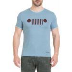 Magliette & T-shirt scontate blu M di cotone mezza manica ricamate per Uomo Jeep 
