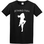 Jethro Tull Logo Rock Men's T-Shirt Casual Tee Summer Fashion Tops Clothing Black 3XL