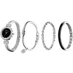 Orologi da polso di cristallo con cinturino a braccialetto per Donna JewelryWe 