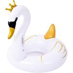 Jilong Gold Swan Water Lounger, Cavalcabile Gonfiabile a Forma di Cigno Unisex Adulto, Bianco e Oro
