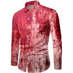 Camicie stampate eleganti rosse M traspiranti lavabili in lavatrice per l'inverno per Uomo 