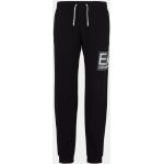 Pantaloni casual neri S di cotone con elastico per Uomo EA7 