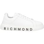 Sneakers basse bianche numero 41 di gomma tinta unita con stringhe per Uomo John Richmond 