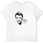 Johnny Hallyday T Shirt Johnny Hallyday Exclusive T-Shirt Cotton XXX Tee Shirt Cute Short Sleeves Graphic Men Casual T-Shirt White M