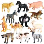 Action figures di plastica a tema animali animali selvatici per bambina 12 cm 