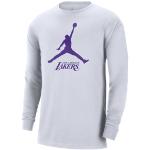 Magliette & T-shirt bianche manica lunga con manica lunga per Uomo jordan Los Angeles Lakers 