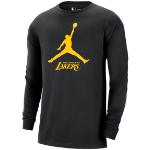 Magliette & T-shirt nere manica lunga con manica lunga per Uomo jordan Los Angeles Lakers 