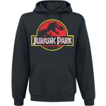 Felpe nere taglie comode manica lunga con cappuccio per Uomo Jurassic Park 
