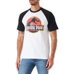 Felpe nere L taglie comode di cotone a girocollo lavabili in lavatrice a tema dinosauri per la festa del papà con girocollo per Uomo Jurassic Park 