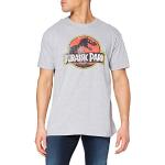 Magliette & T-shirt grigie M taglie comode di cotone marl con scollo tondo lavabili in lavatrice a tema dinosauri per la festa del papà con scollo rotondo per Uomo Jurassic Park 