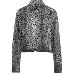 Camicie stampate grigie S di cotone animalier manica lunga per Uomo Roberto Cavalli Just 