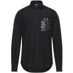 Camicie classiche nere S di cotone tinta unita manica lunga con manica lunga per Uomo Roberto Cavalli Just 
