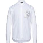 Camicie classiche bianche S di cotone tinta unita manica lunga con manica lunga per Uomo Roberto Cavalli Just 