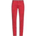 Pantaloni rossi di cotone tinta unita a 5 tasche per Uomo Roberto Cavalli Just 