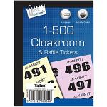 Just Stationery, biglietti numerati da 1 a 500, per guardaroba (linhua italiana non garantita) Assorted colours