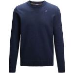 Maglie blu navy XXL taglie comode di lana per l'autunno con girocollo per Uomo K-WAY 