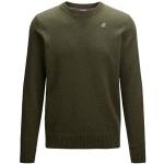Maglie verde militare M taglie comode di lana per l'autunno con girocollo per Uomo K-WAY 