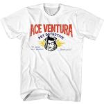 KABE Ace Ventura Pet Detective Men's T Shirt Calling Card Serve & Protect Jim Carrey White M