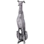 KADIMA DESIGN Decorazione festiva Design Dog argento alluminio levriero statua scultura