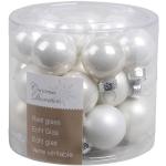 Kaemingk - Mini palline di Natale, 2,5 cm, vetro lucido/opaco, 24 pezzi, colore: Bianco