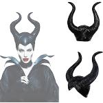 Costumi Cosplay scontati neri di latex per Donna Maleficent 