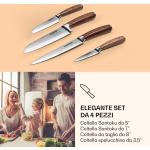 Set di coltelli rosa di legno 4 pezzi da cucina Klarstein 